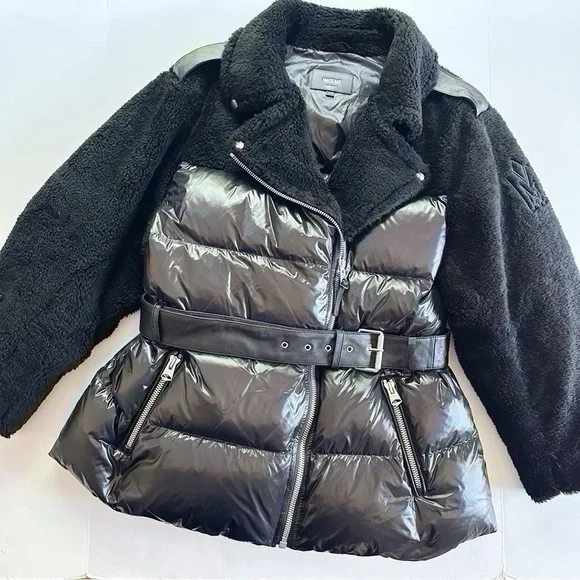 Mackage Rune Moto Sherpa Down Puffer Jacket